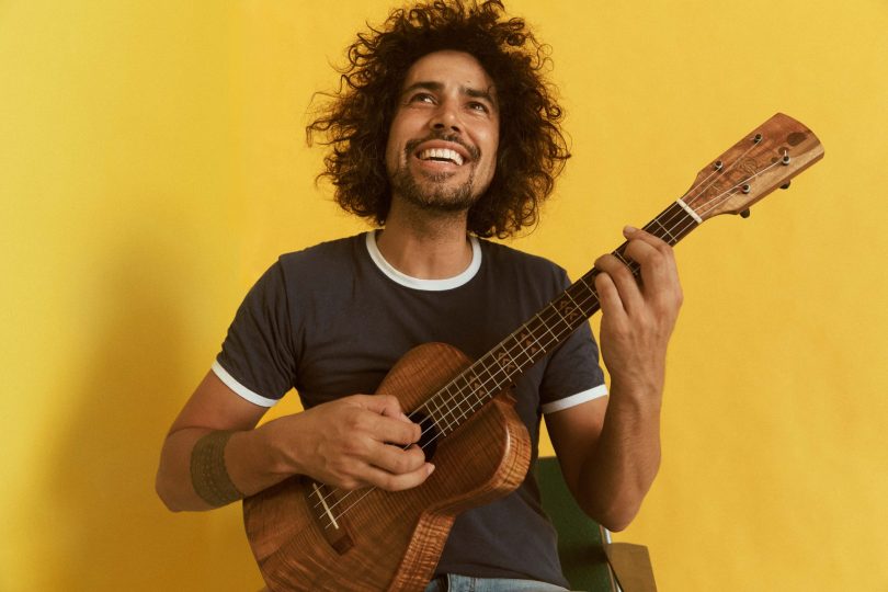 Bobby Alu playing ukulele