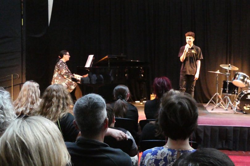 Hume Conservatorium teacher and student onstage