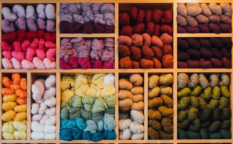 Colourful wool for sale