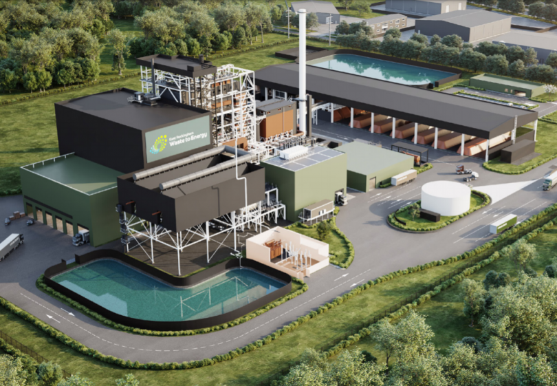 Artist’s rendering of energy-from-waste facility in Western Australia