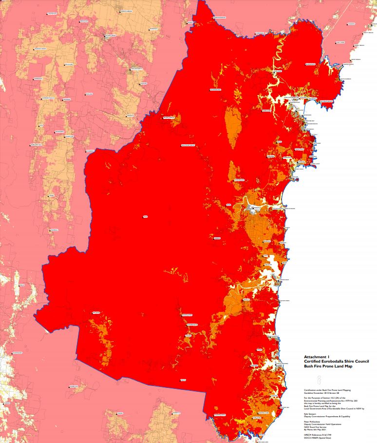 Bushfire prone land map