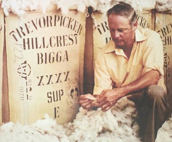 Trevor Picker holding wool