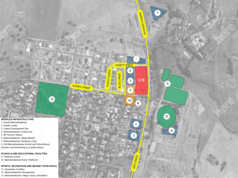 Overlay image of site for new primary school in Murrumbateman