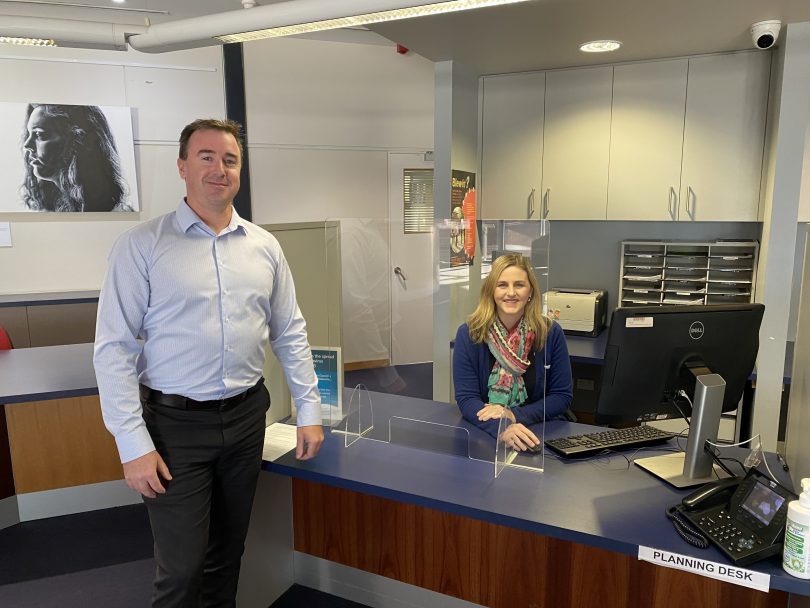 Darren Lalor and Renee Johnston at Eurobodalla Shire Council office