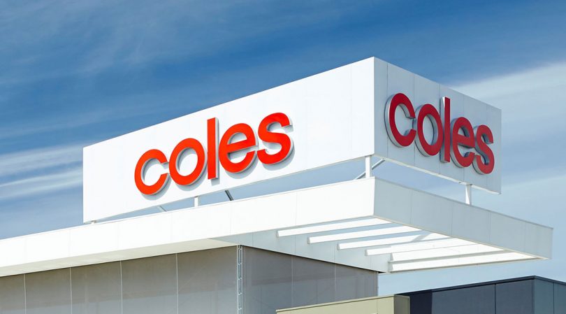 Coles sign at company's head office