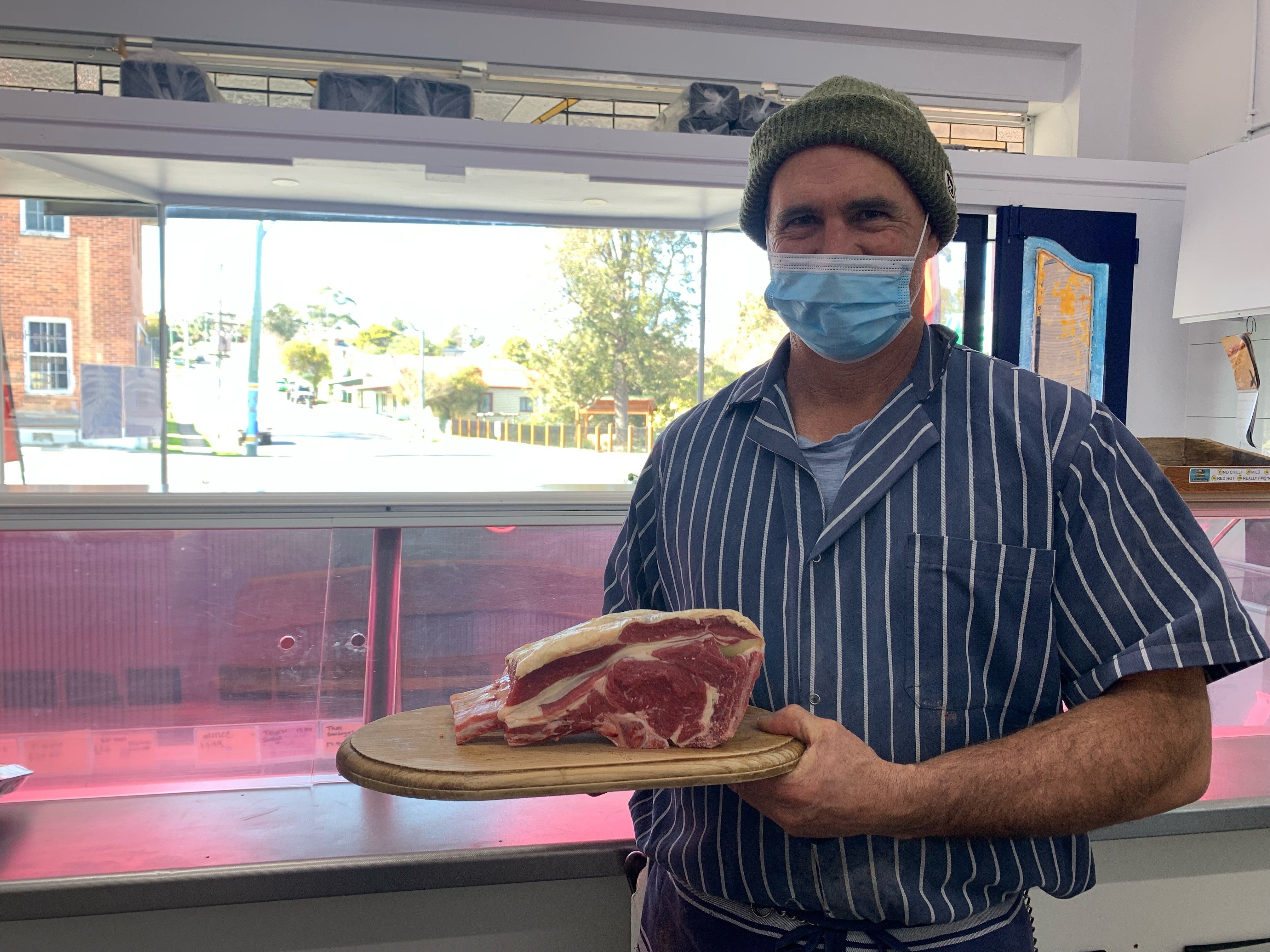 Cobargo butchery reopens after fires with rugby league star at the helm