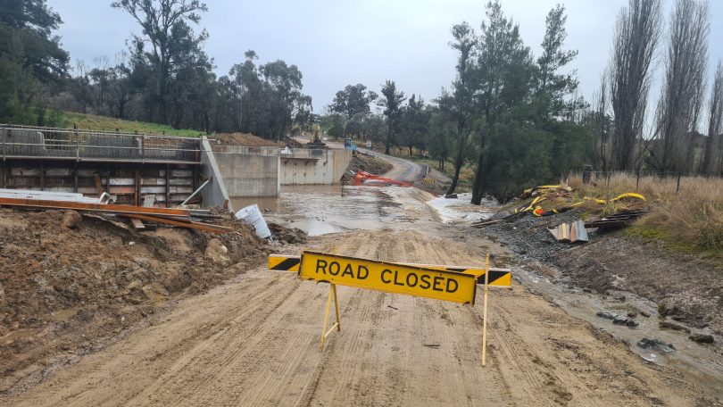 Peelwood Road at Peelwood Creek is closed due to flooding