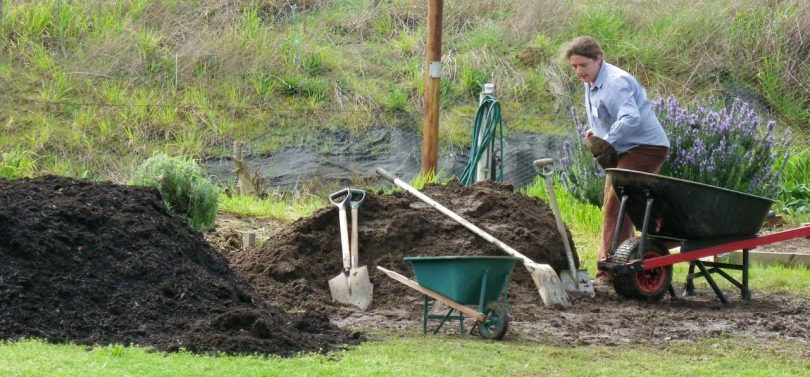 Linda Swadling at Yass Community Garden