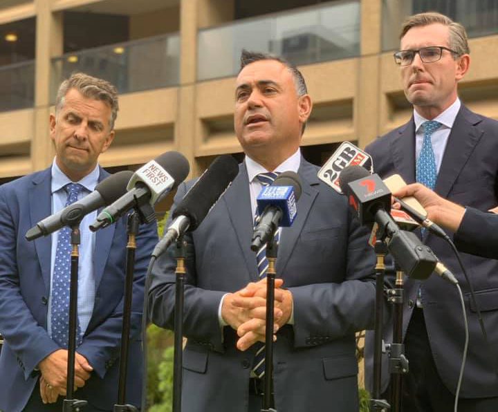 Andrew Constance, John Barilaro and Dominic Perrottet