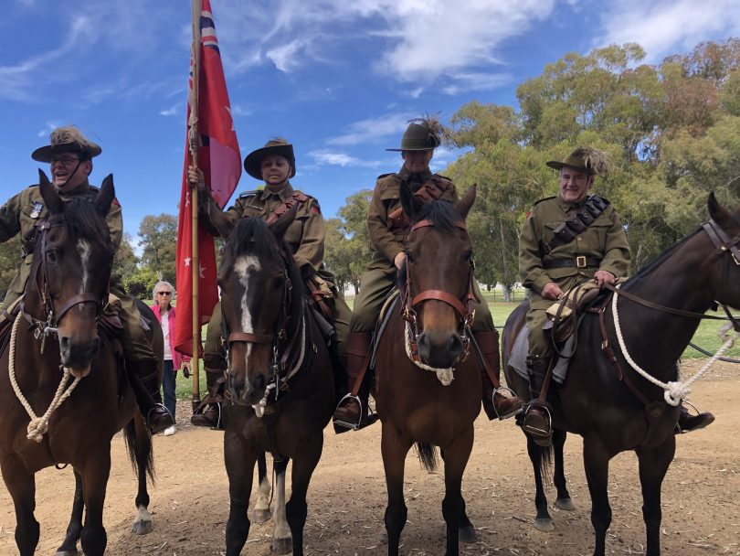 Members of the 7th Light Horse Brigade on horseback
