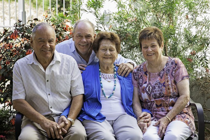 From left to right, Colin Law, Robert Law, Marge Johnson and her daughter Margaret Blewitt.