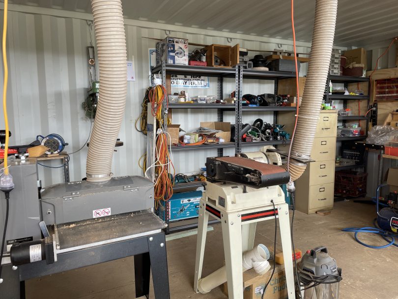 Eurobodalla Woodcraft Guild's Temporary setup.