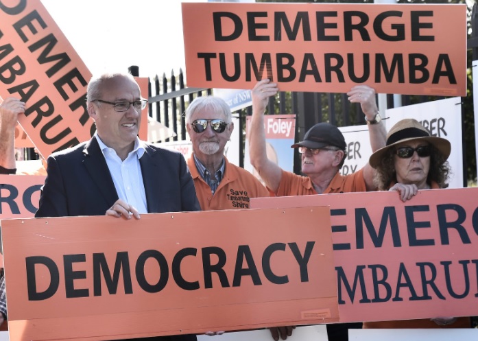 Save Tumbarumba Shire supporters have now joined the Demerge NSW Alliance. Photo: Save Tumbarumba Shire.