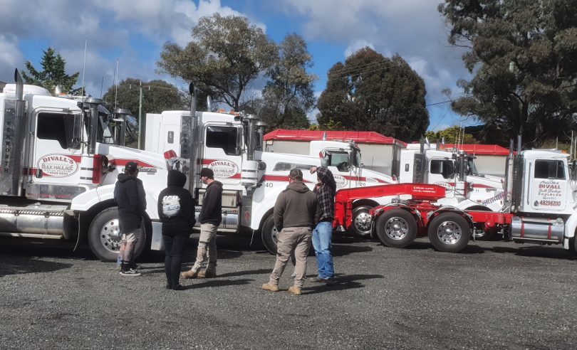 Almost 100 trucks took part in the 150 kilometres drive around the Goulburn region. 