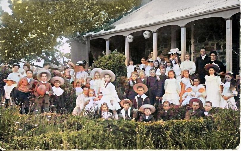 Retouched family photo from colonial Australia
