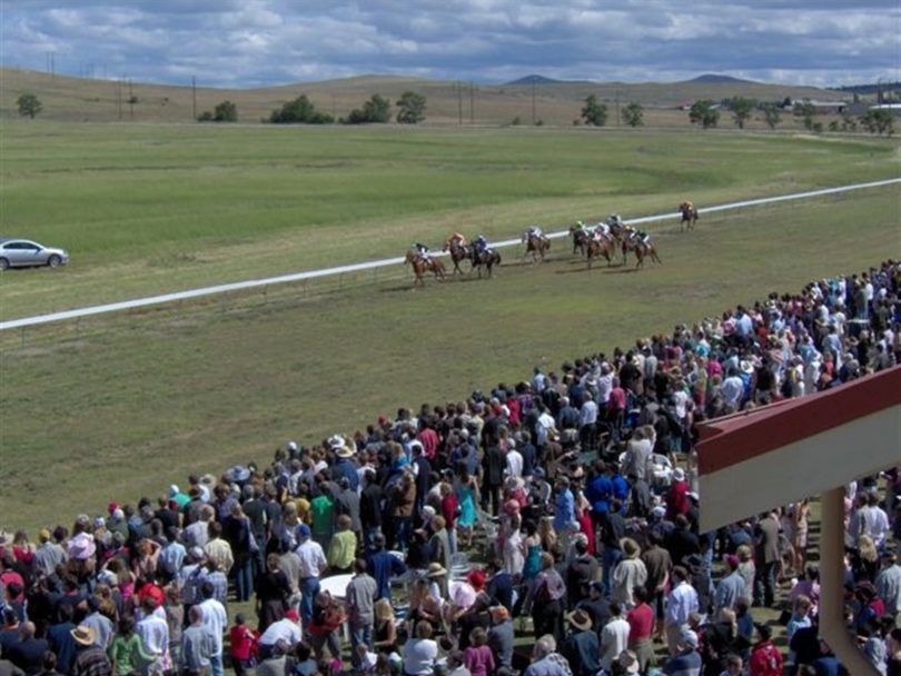Crowd at Cooma Sundowners Cup horse racing event