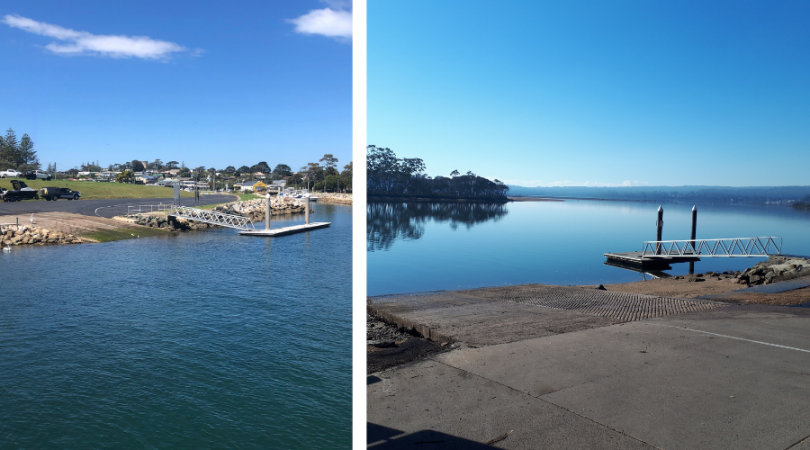 Boat ramps at Bermagui Harbour