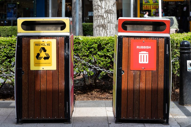 rubbish bins