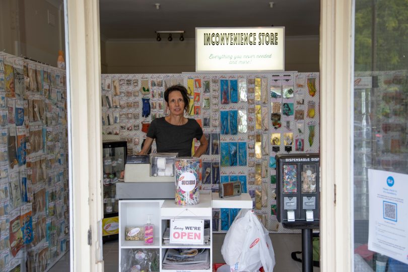 Marina DeBris at her 'Inconvenience Store' in Batlow
