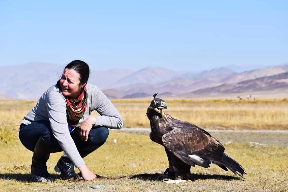 Cele Stone with a golden eagle