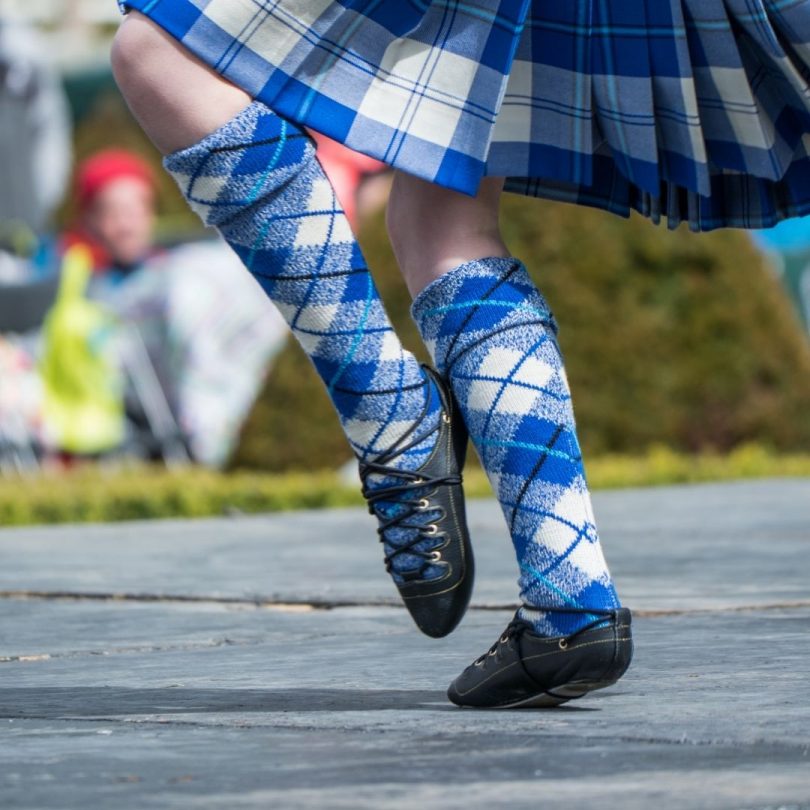 Girl doing a Scottish dance