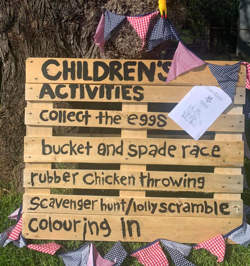Childrens' activities board.