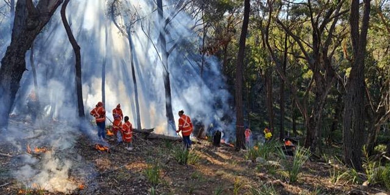 Aboriginal burning demonstration
