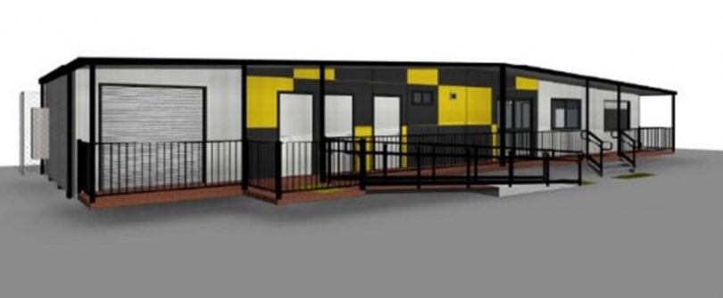 Concept design of the new amenities on the way for Karabar's Steve Mauger netball courts