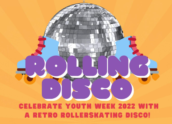Promotional flyer for roller disco
