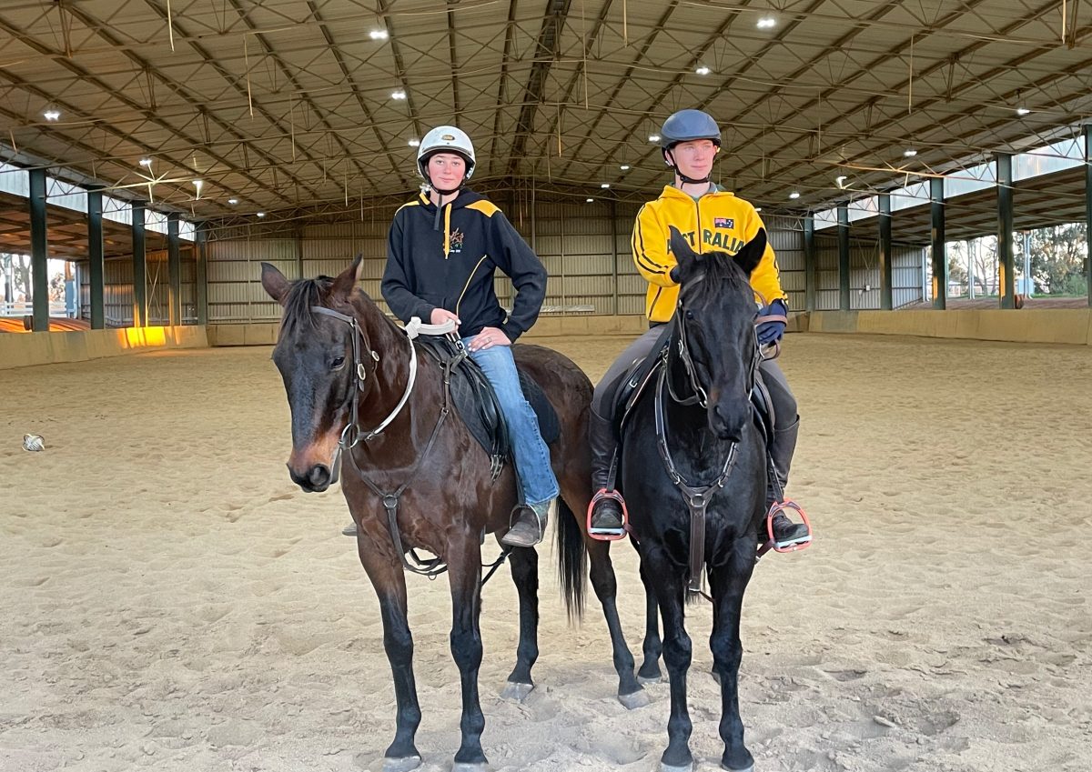 Rainer White and Ethan Whiting riding horses