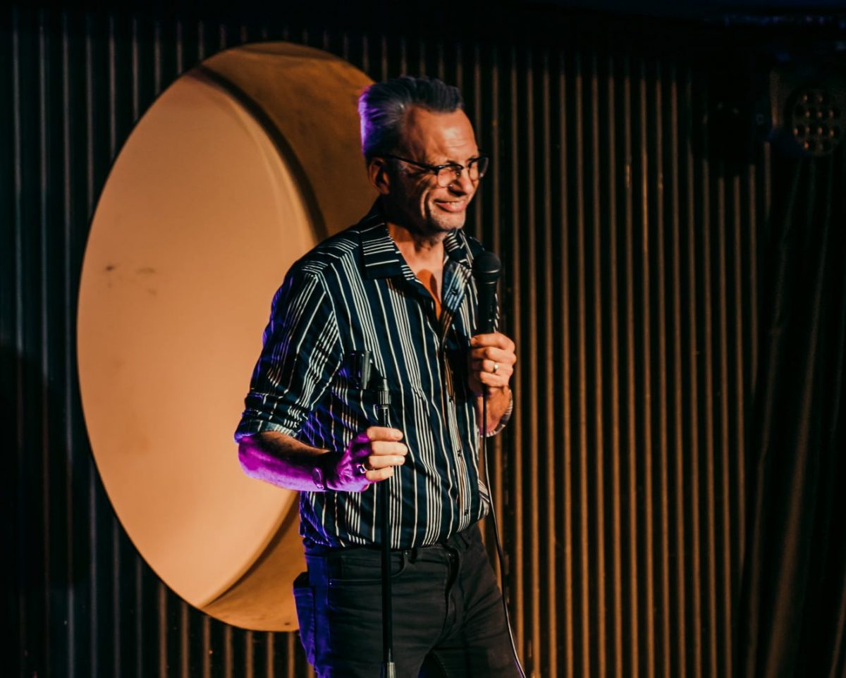 Comedian David Smiedt doing stand up