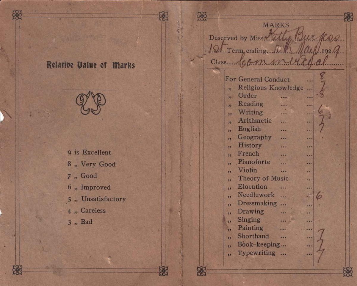 old report card
