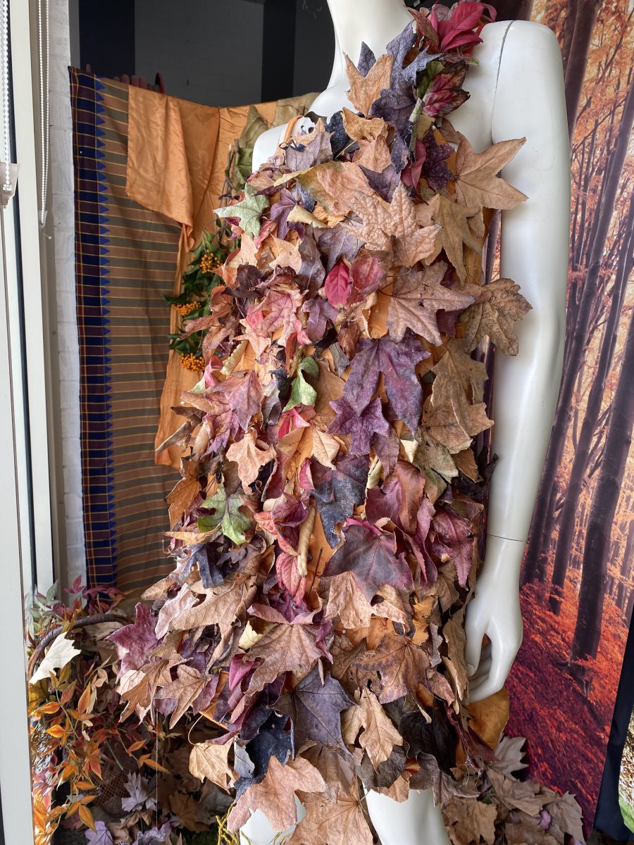 Dress made from leaves