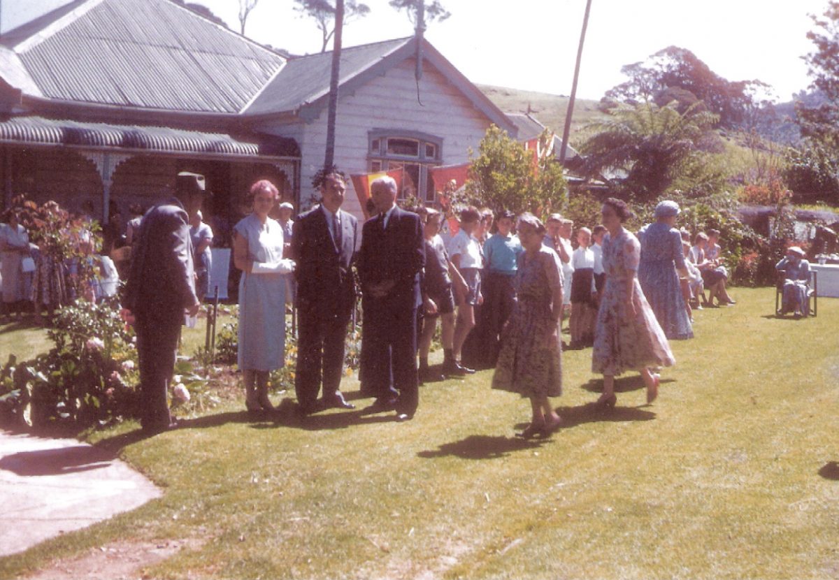 Garden party in 1950s