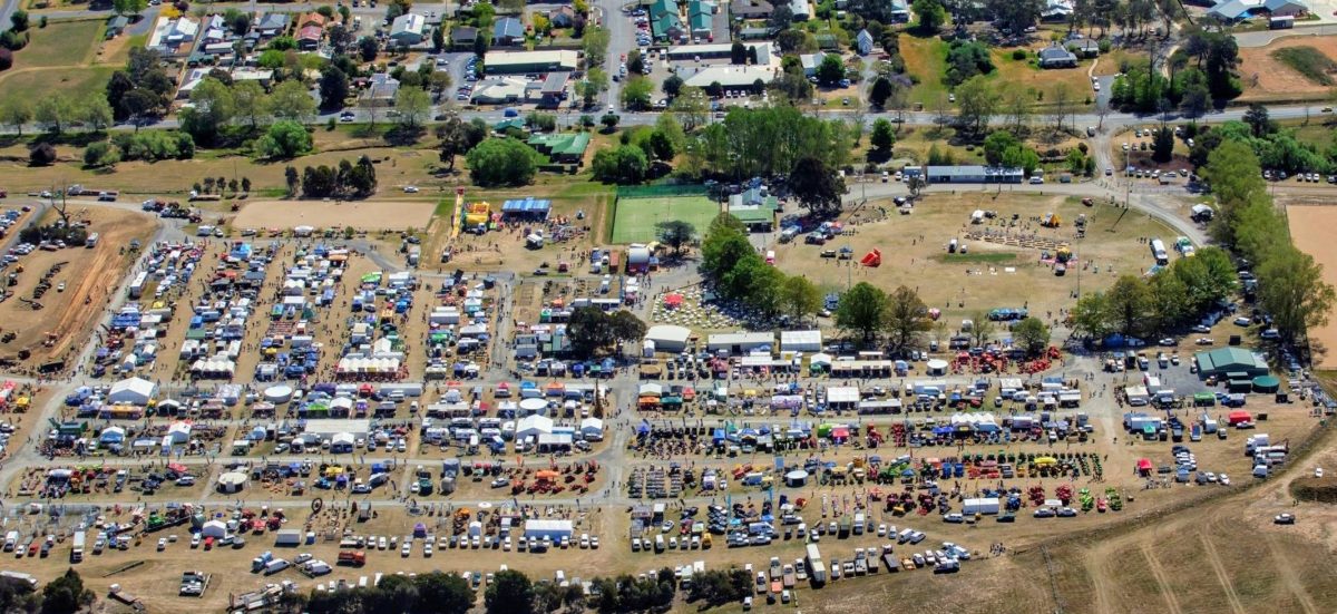 Aerial view of field days