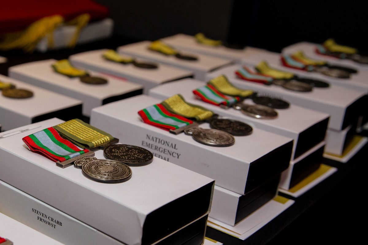 Display of medals