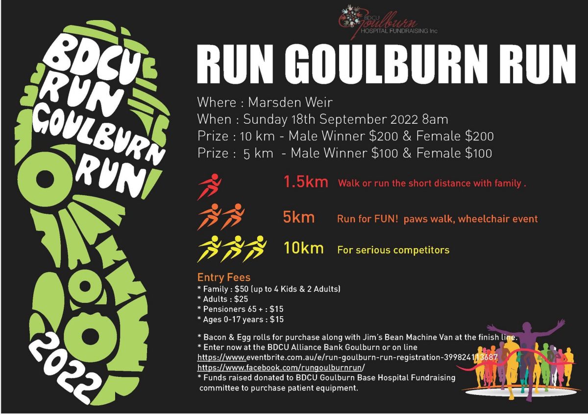 Goulburn Fun Run poster
