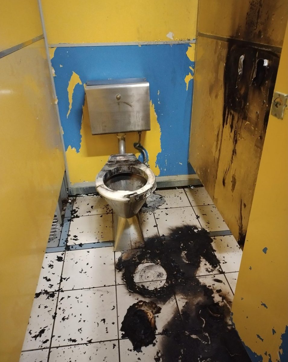 destroyed toilet