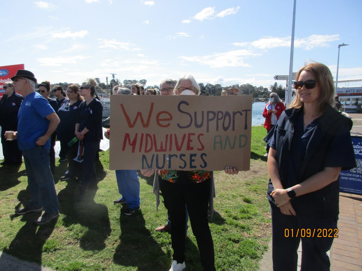 Nurses strike action in Batemans Bay.