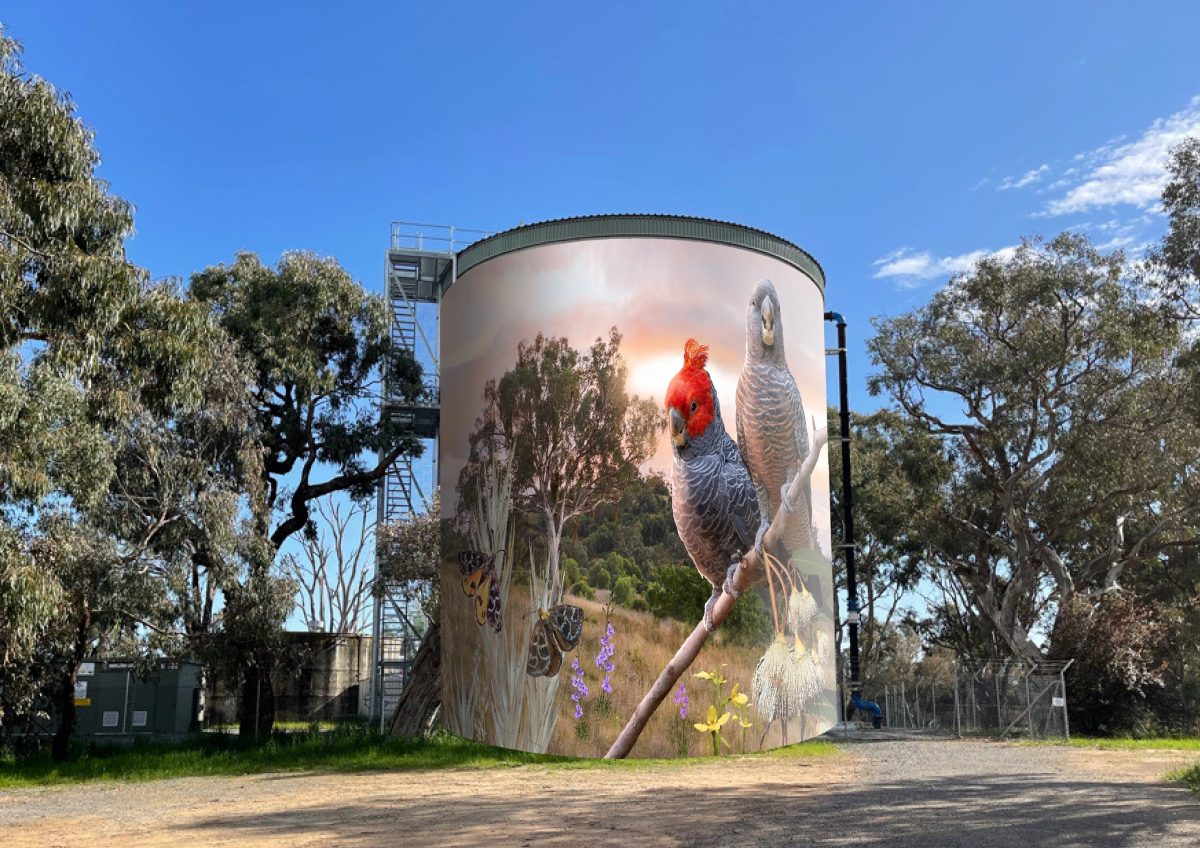 Painted water tank 
