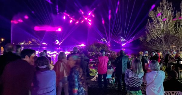 Moruya 'pumping' as Luminous laser light spectacular wraps up River of Art Festival