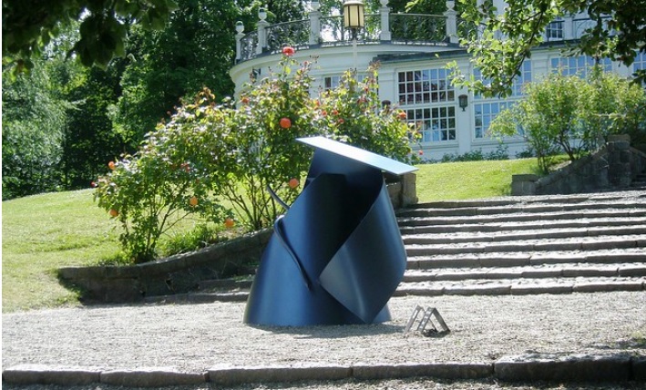 Sculpture in garden