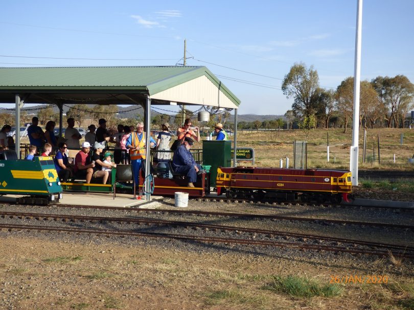 miniature train rides at Canberra Miniature Railway Station
