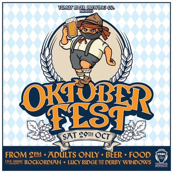 Flyer for Oktoberfest at Tumut River Brewing Co