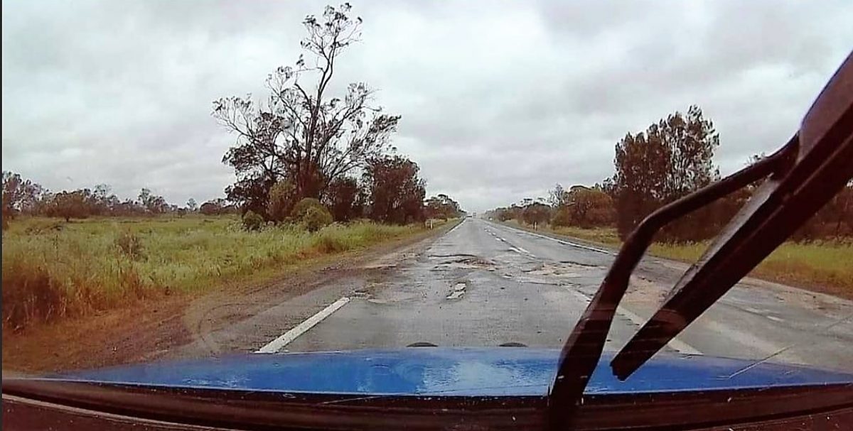 Dashcam highway footage