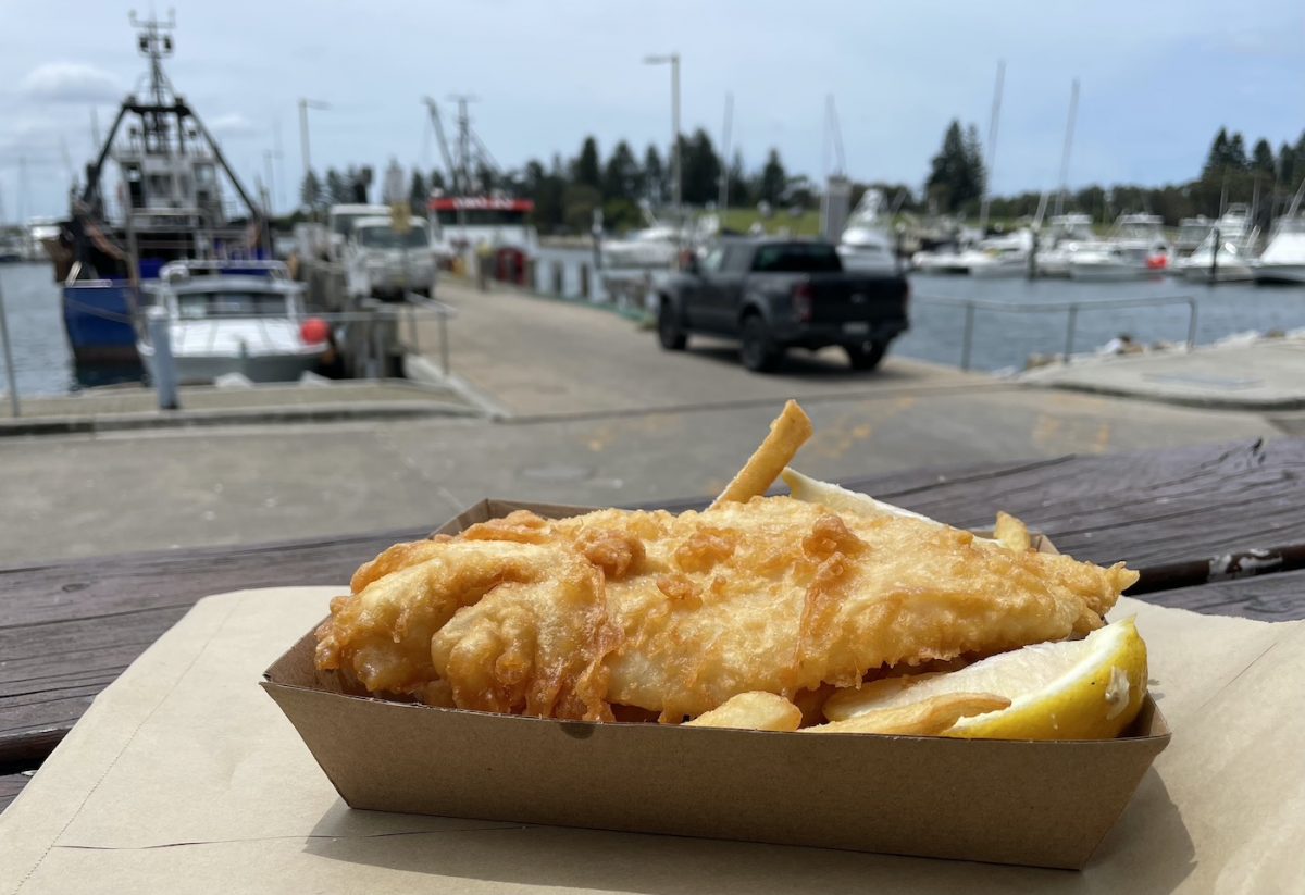 fish and chips in harbour