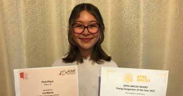 Queanbeyan girl wins two national competitions with song inspired by school friend's eyes