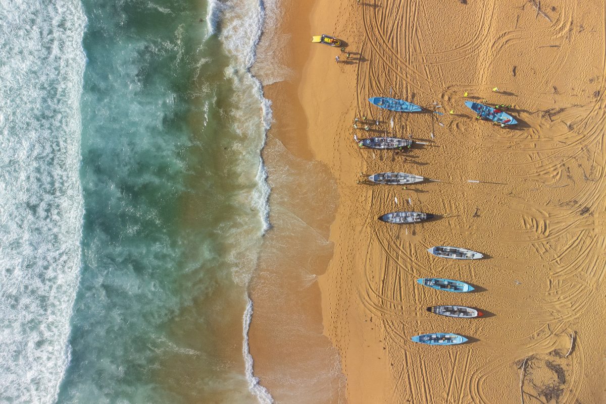 surf boats on beach