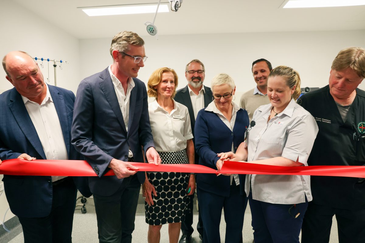 Premier Dominic Perrottet opening the emergency department at Moruya hospital.