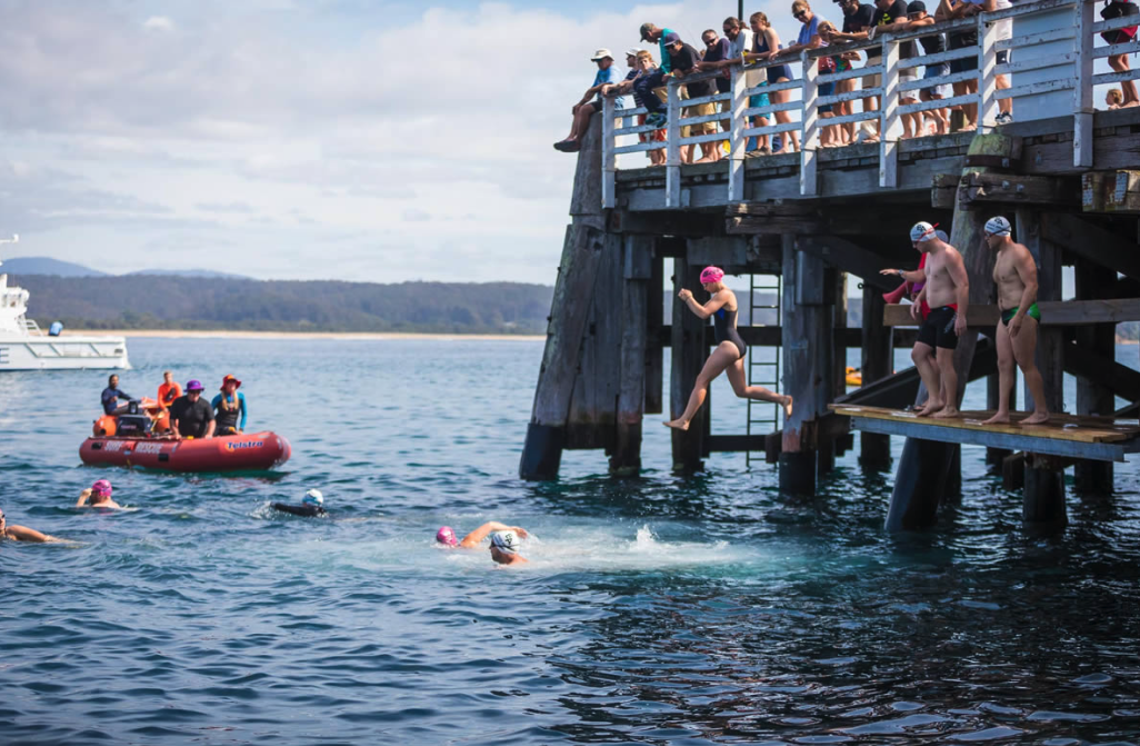 open-water swimming race